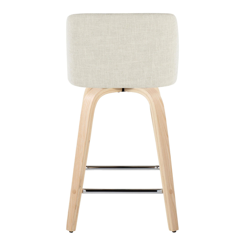 Toriano 24" Fixed-Height Counter Stool - Set of 2