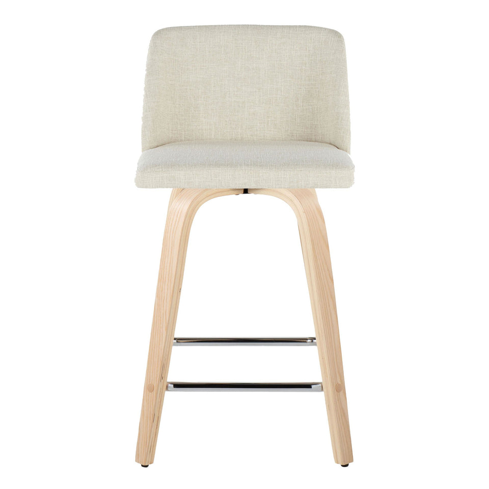 Toriano 24" Fixed-Height Counter Stool - Set of 2