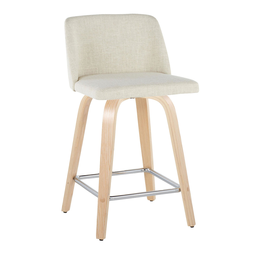 Toriano 24" Fixed-Height Counter Stool - Set of 2