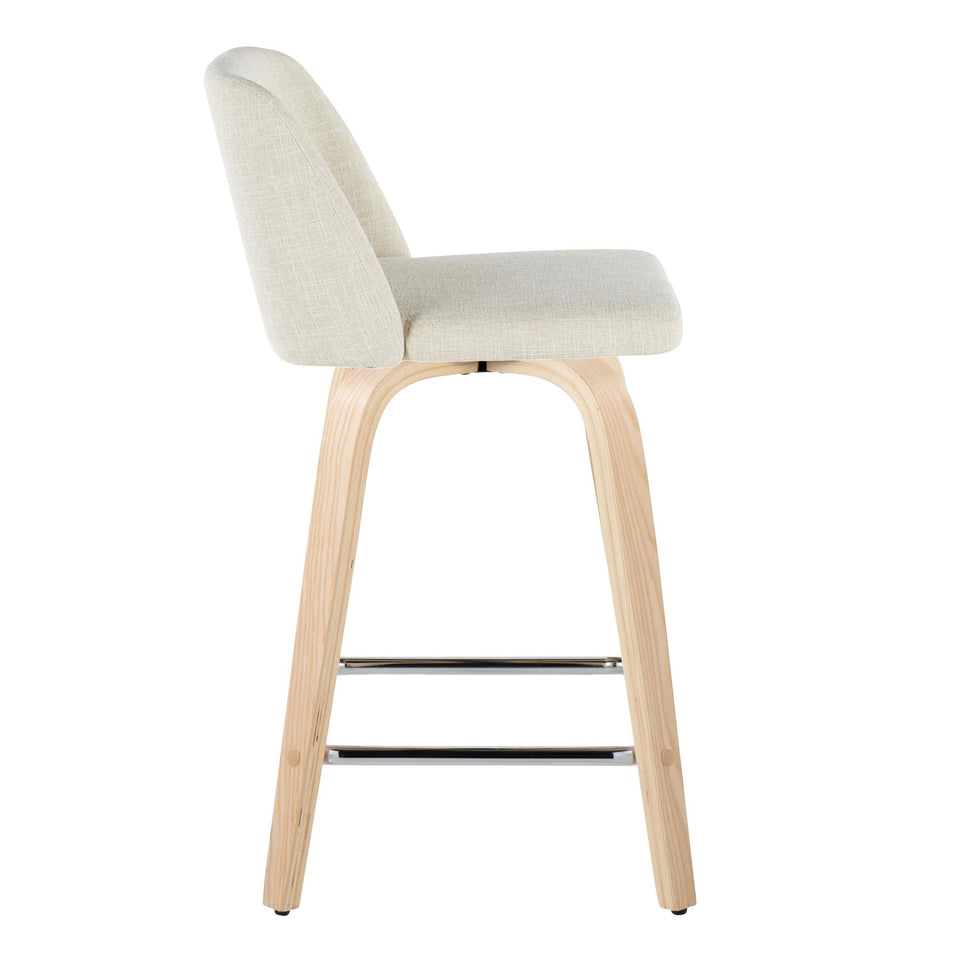 Toriano 24" Fixed-Height Counter Stool - Set of 2