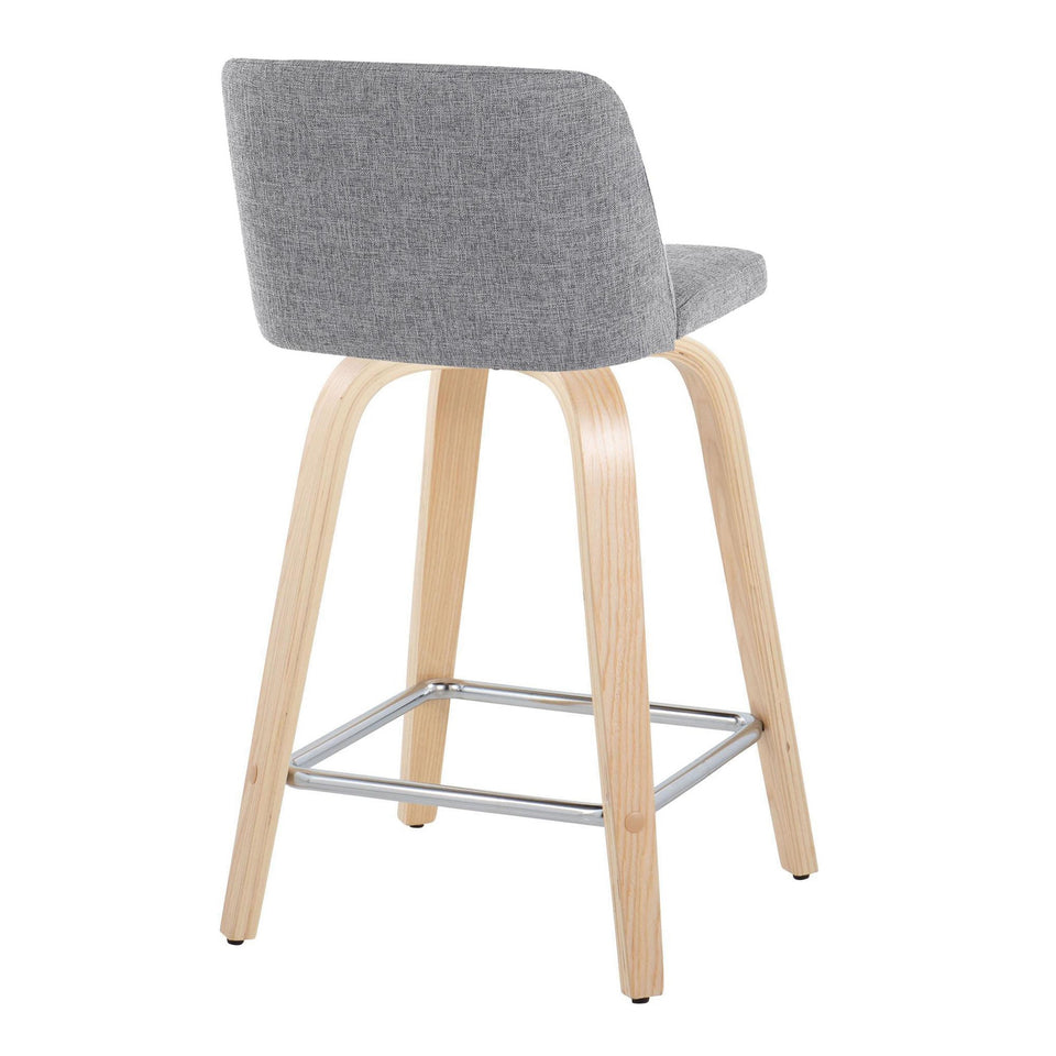 Toriano 24" Fixed-Height Counter Stool - Set of 2