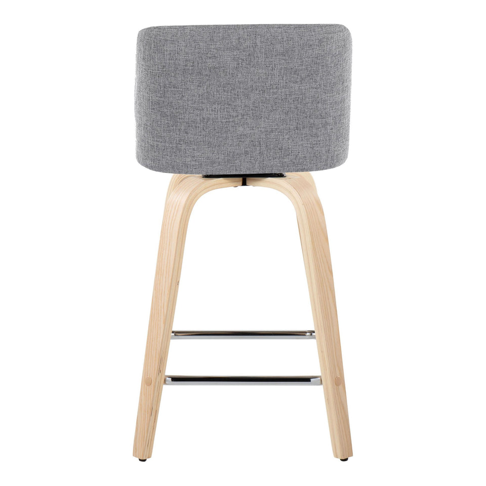 Toriano 24" Fixed-Height Counter Stool - Set of 2