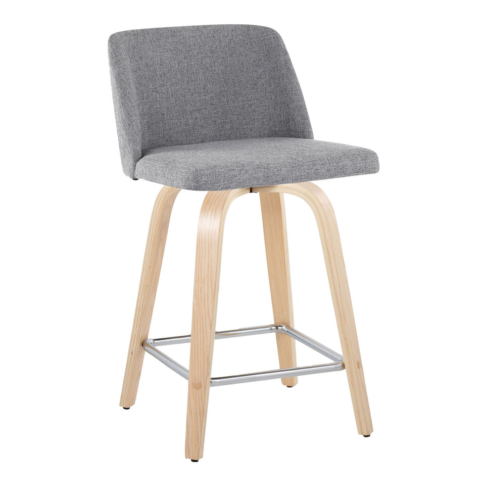 Toriano 24" Fixed-Height Counter Stool - Set of 2