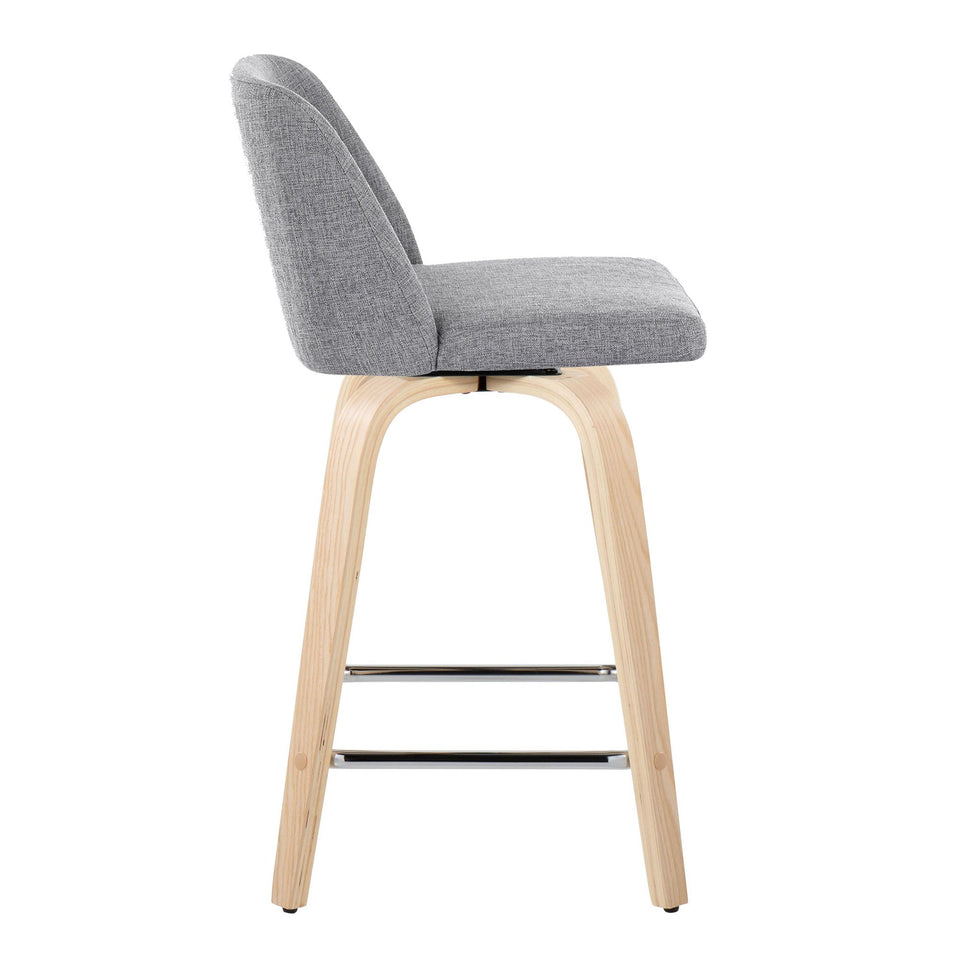 Toriano 24" Fixed-Height Counter Stool - Set of 2