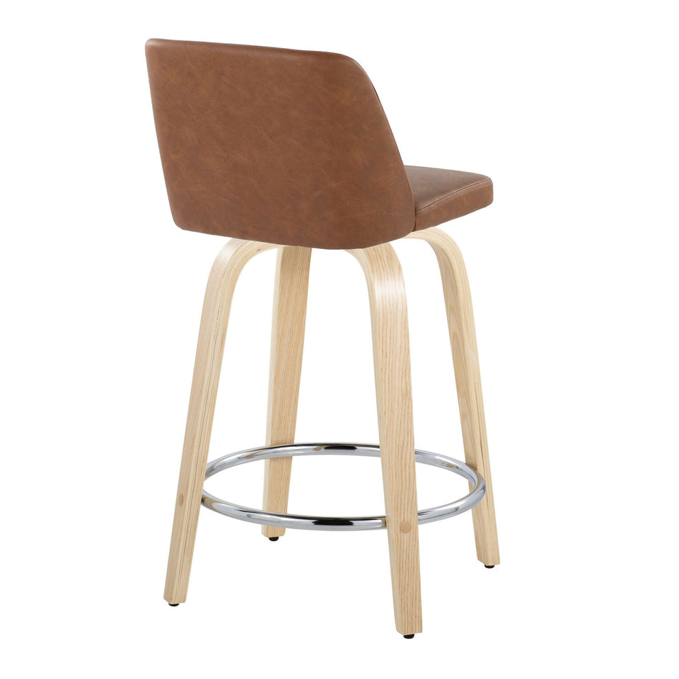 Toriano 24" Fixed-Height Counter Stool - Set of 2