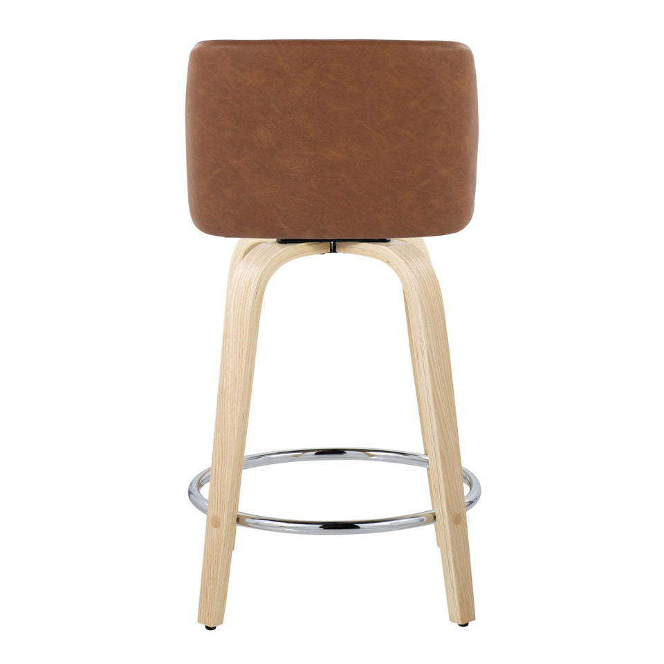 Toriano 24" Fixed-Height Counter Stool - Set of 2