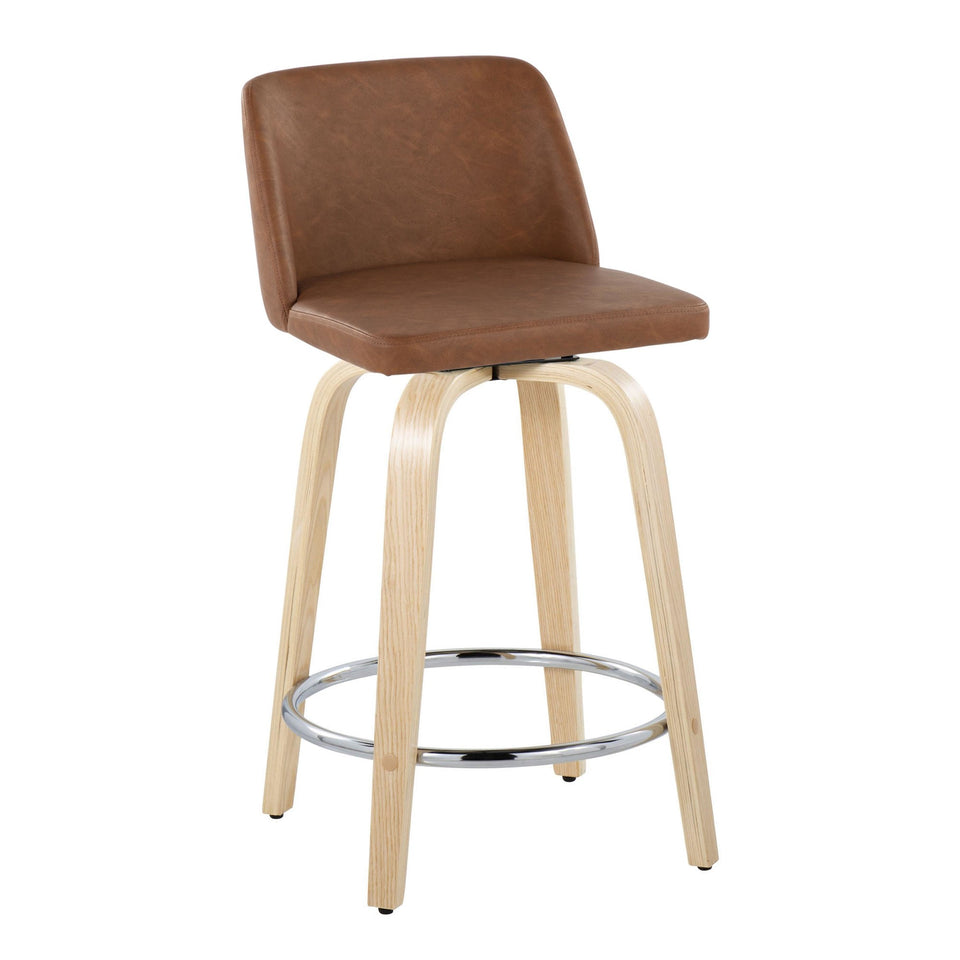 Toriano 24" Fixed-Height Counter Stool - Set of 2