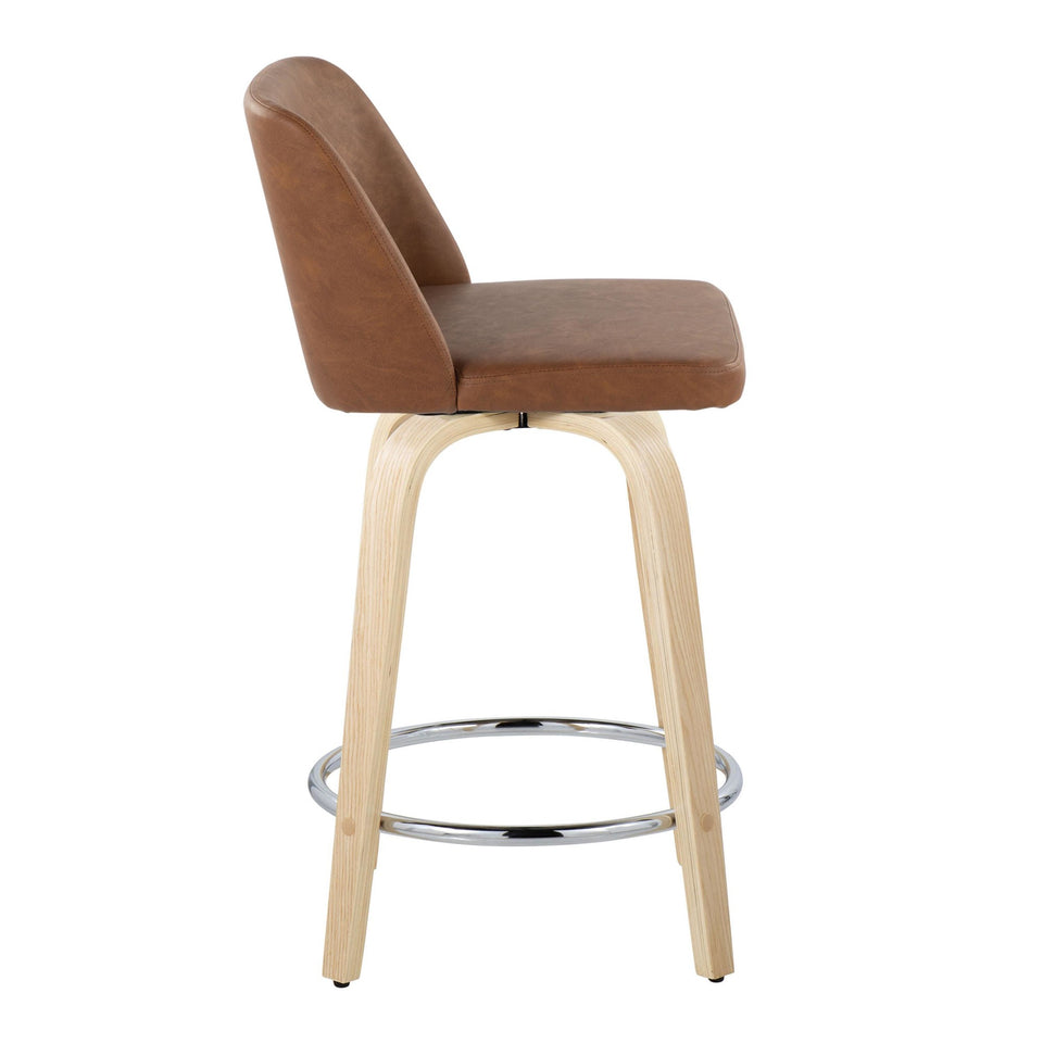 Toriano 24" Fixed-Height Counter Stool - Set of 2