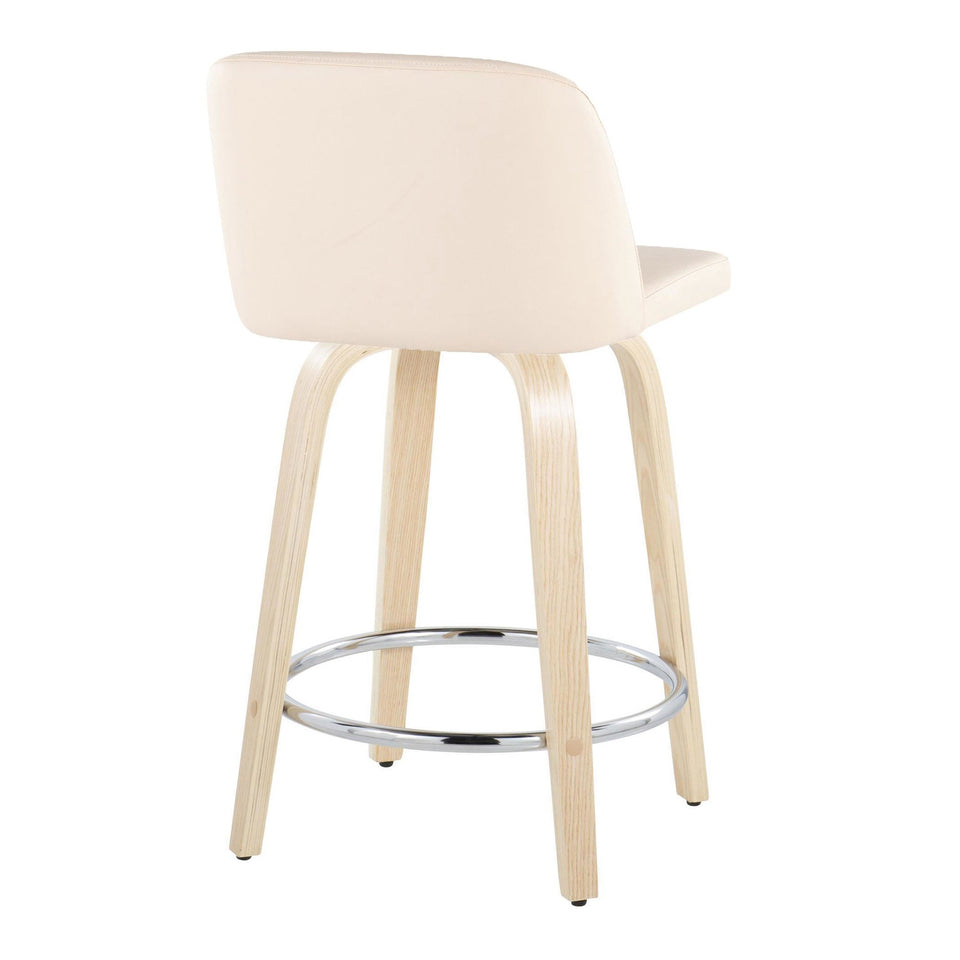 Toriano 24" Fixed-Height Counter Stool - Set of 2