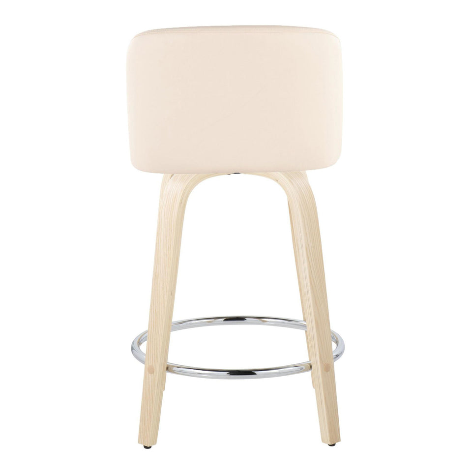 Toriano 24" Fixed-Height Counter Stool - Set of 2