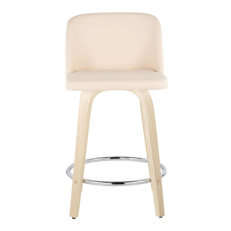 Toriano 24" Fixed-Height Counter Stool - Set of 2