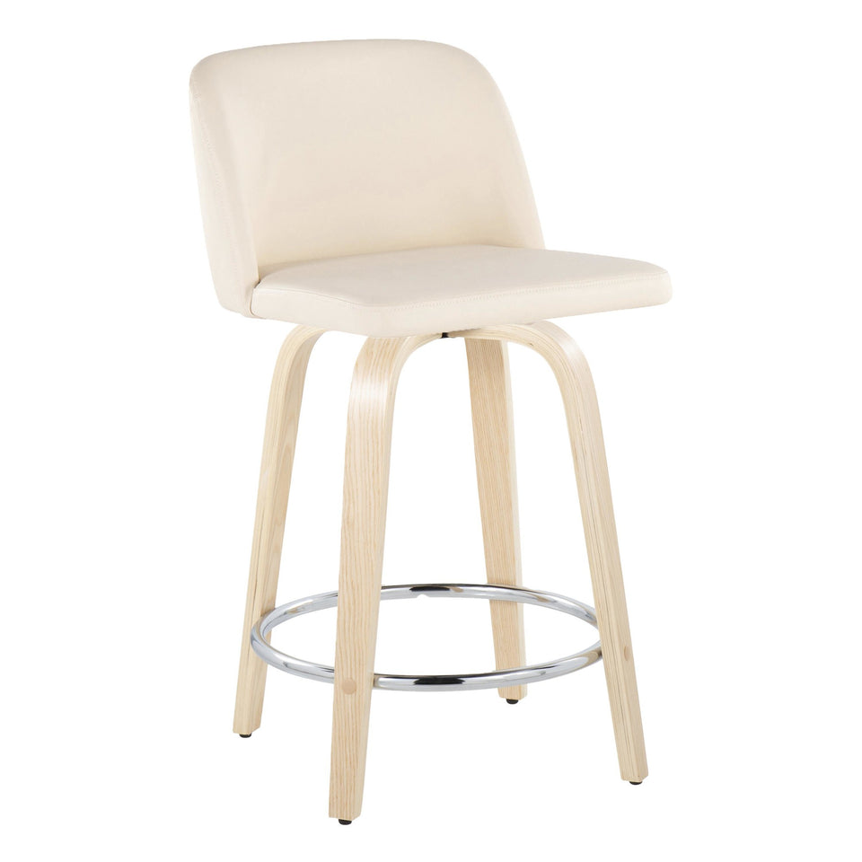 Toriano 24" Fixed-Height Counter Stool - Set of 2