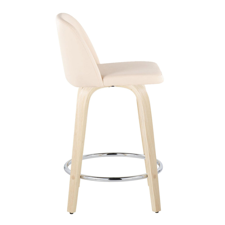 Toriano 24" Fixed-Height Counter Stool - Set of 2