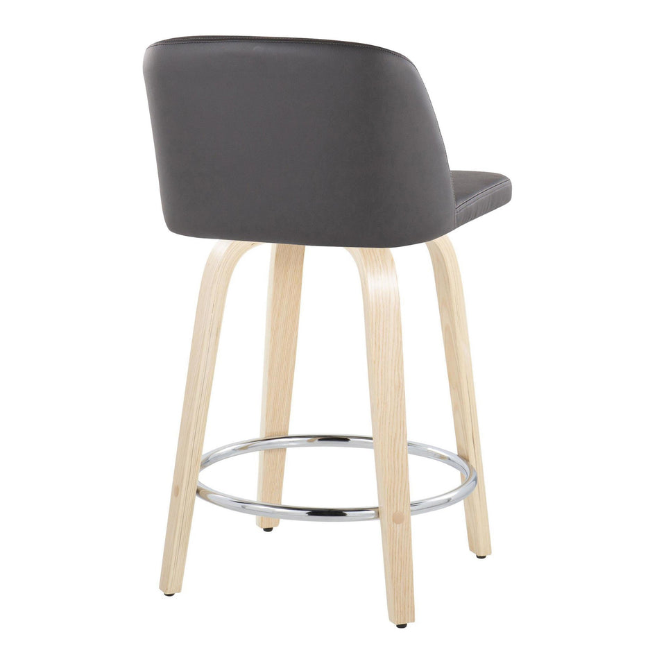 Toriano 24" Fixed-Height Counter Stool - Set of 2