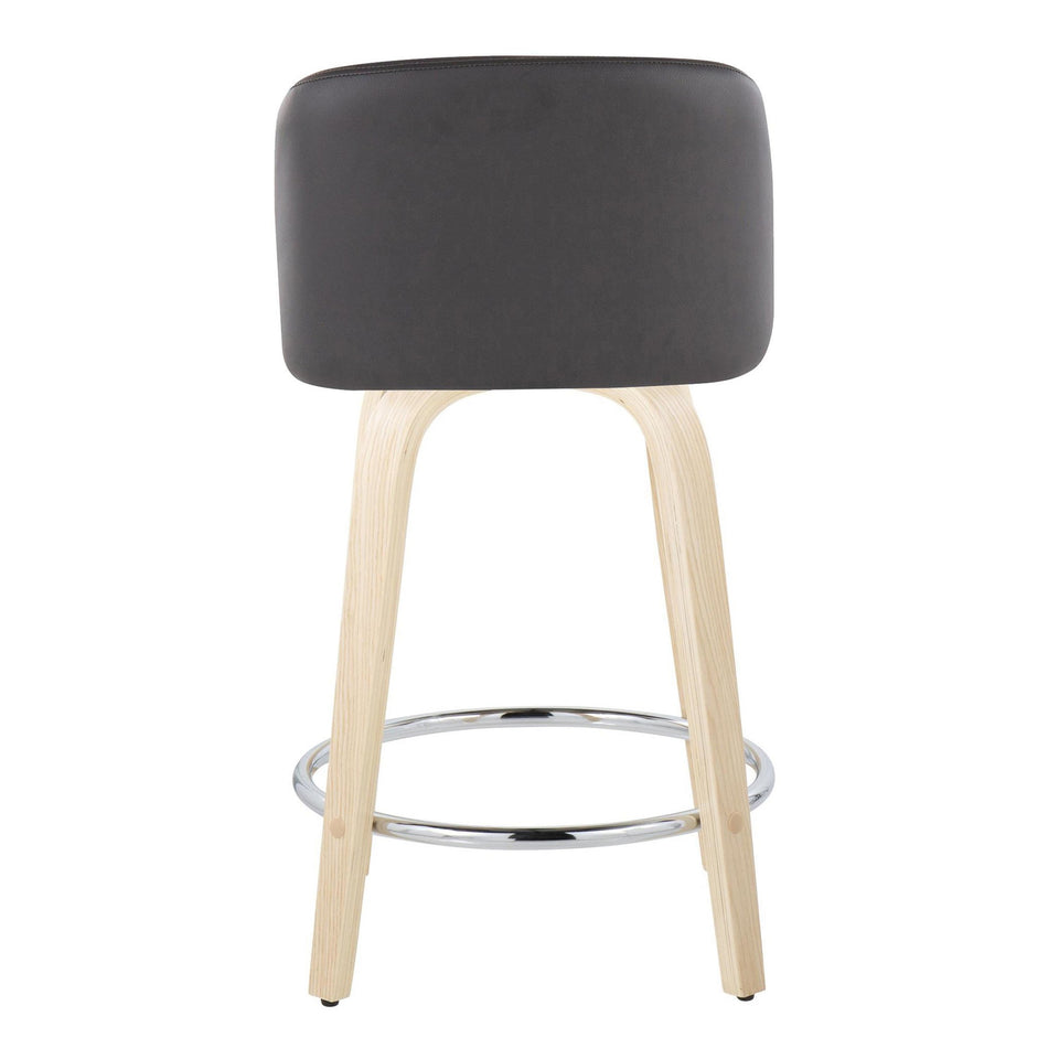 Toriano 24" Fixed-Height Counter Stool - Set of 2
