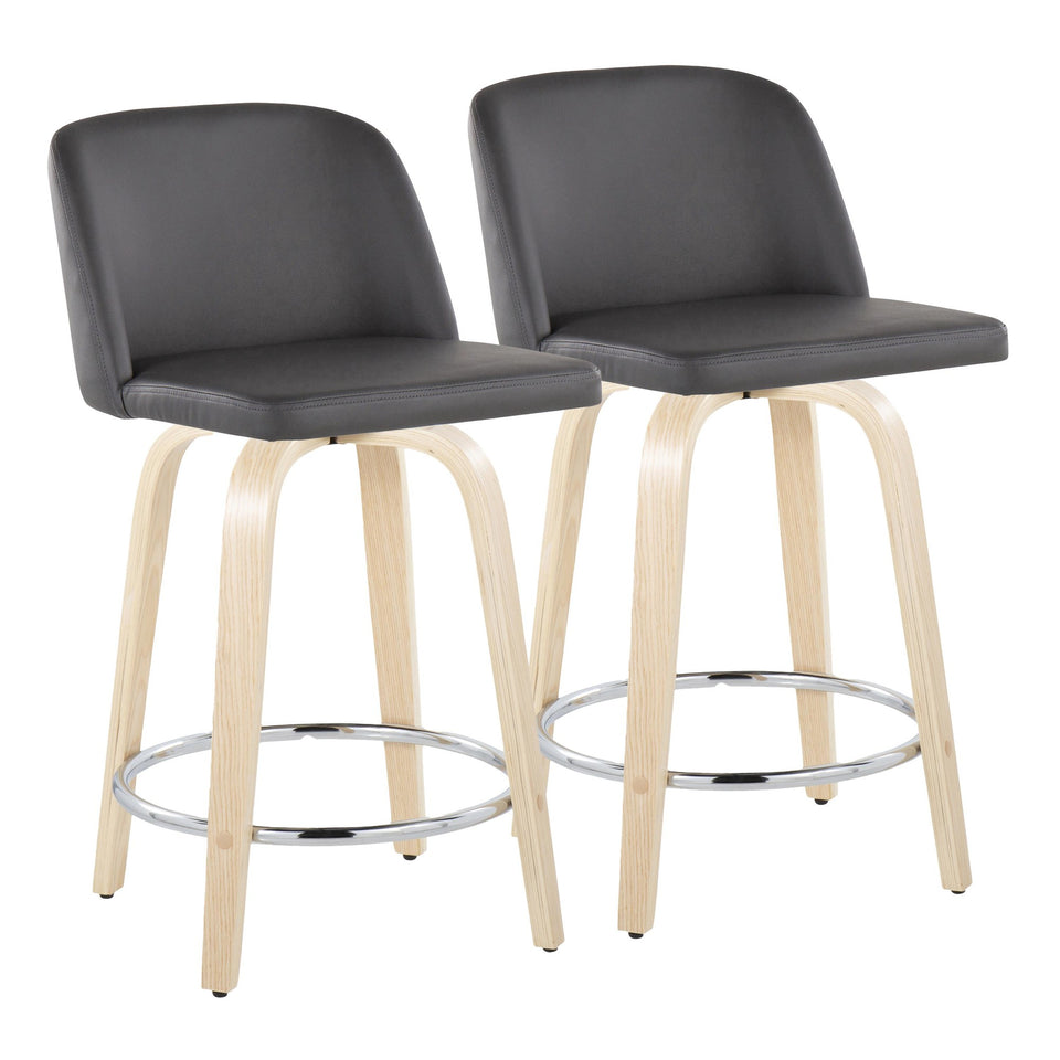 Toriano 24" Fixed-Height Counter Stool - Set of 2