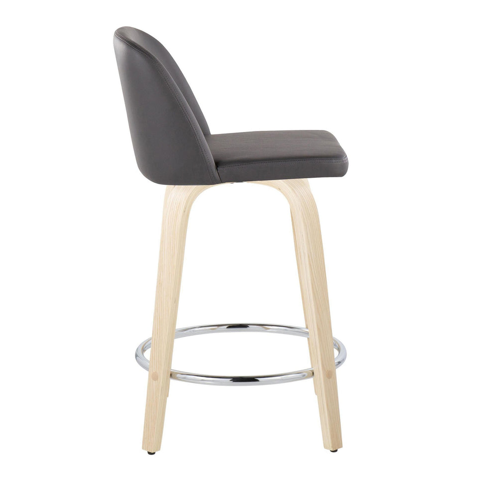 Toriano 24" Fixed-Height Counter Stool - Set of 2