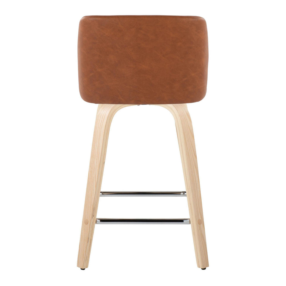 Toriano 24" Fixed-Height Counter Stool - Set of 2