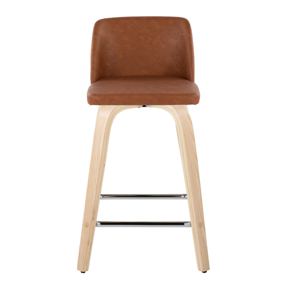 Toriano 24" Fixed-Height Counter Stool - Set of 2