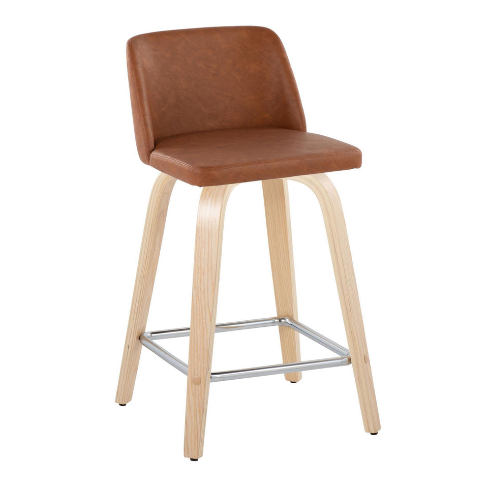 Toriano 24" Fixed-Height Counter Stool - Set of 2