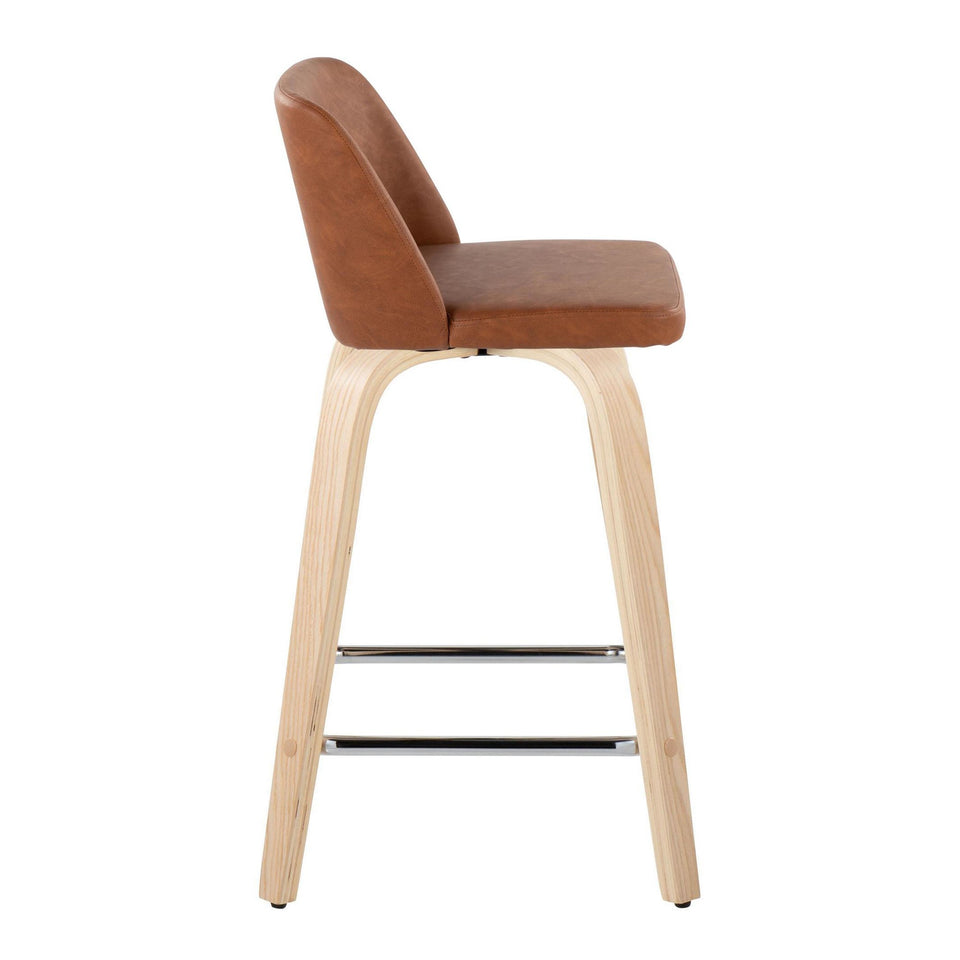 Toriano 24" Fixed-Height Counter Stool - Set of 2