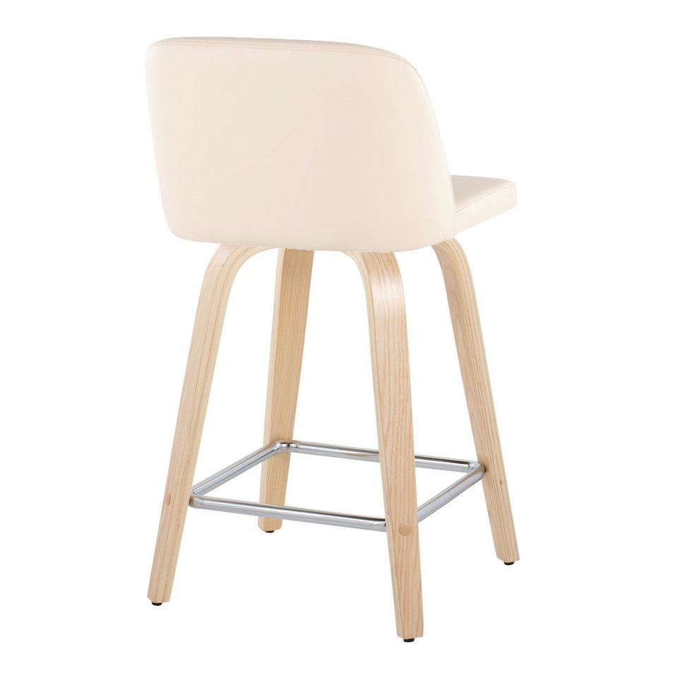 Toriano 24" Fixed-Height Counter Stool - Set of 2