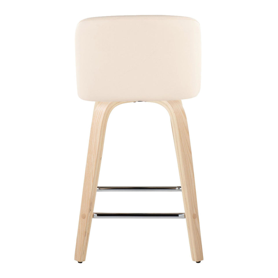 Toriano 24" Fixed-Height Counter Stool - Set of 2