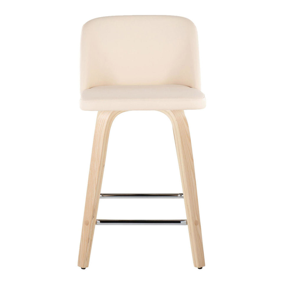 Toriano 24" Fixed-Height Counter Stool - Set of 2