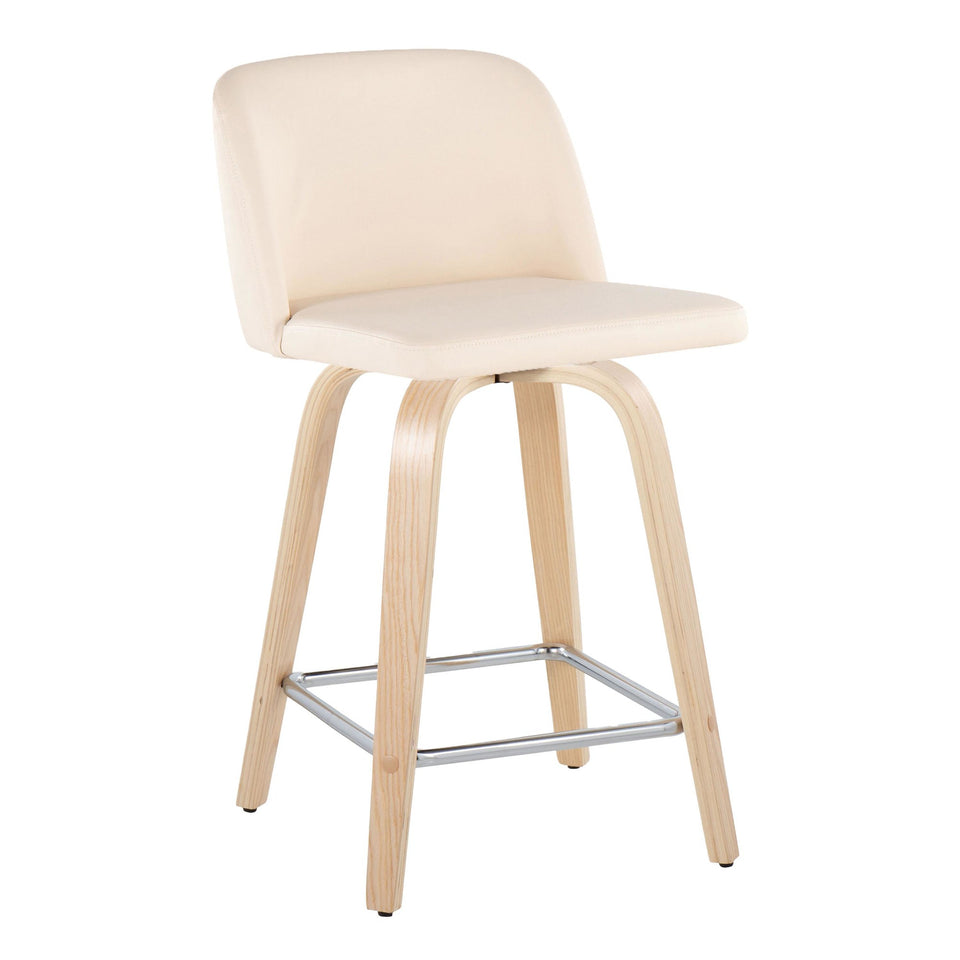 Toriano 24" Fixed-Height Counter Stool - Set of 2