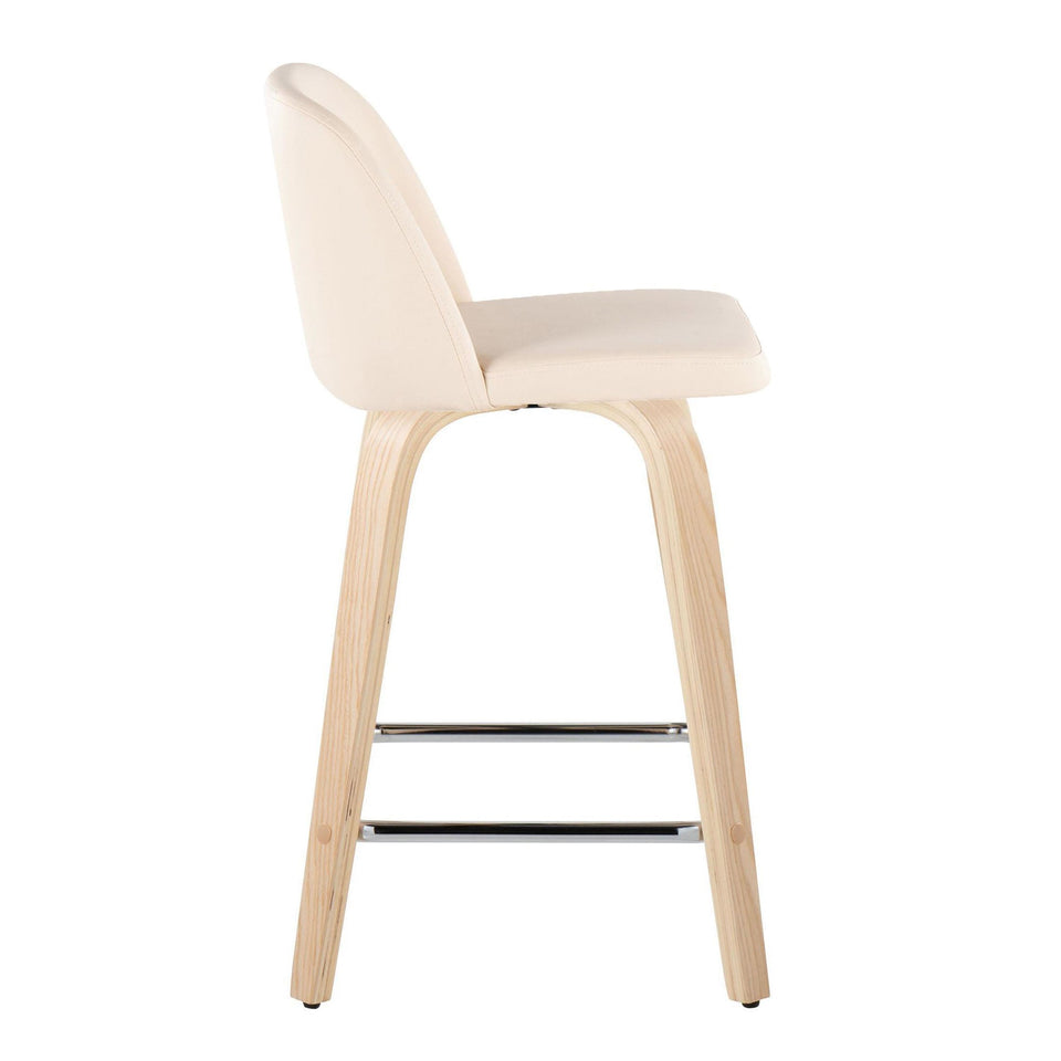 Toriano 24" Fixed-Height Counter Stool - Set of 2