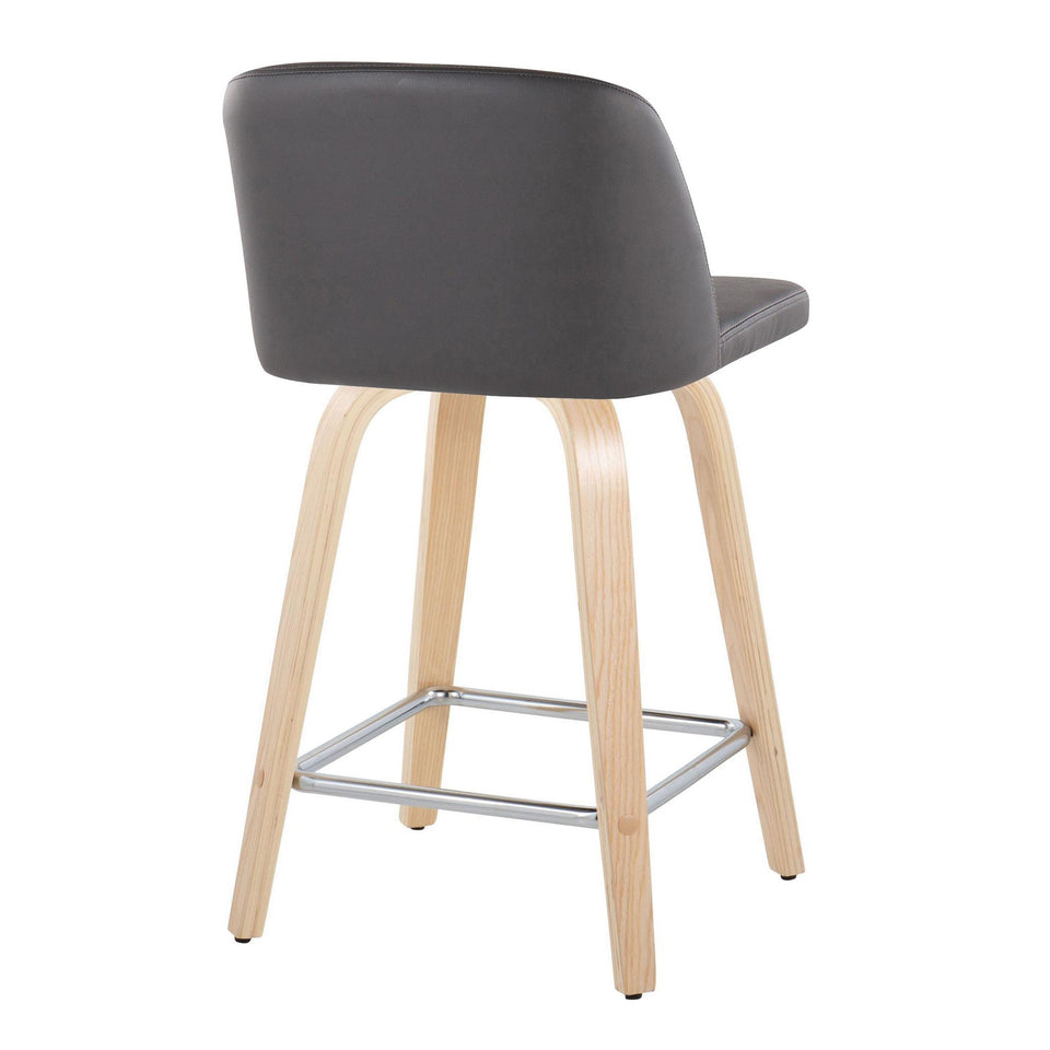 Toriano 24" Fixed-Height Counter Stool - Set of 2