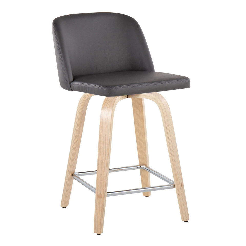 Toriano 24" Fixed-Height Counter Stool - Set of 2