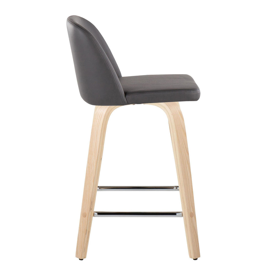 Toriano 24" Fixed-Height Counter Stool - Set of 2