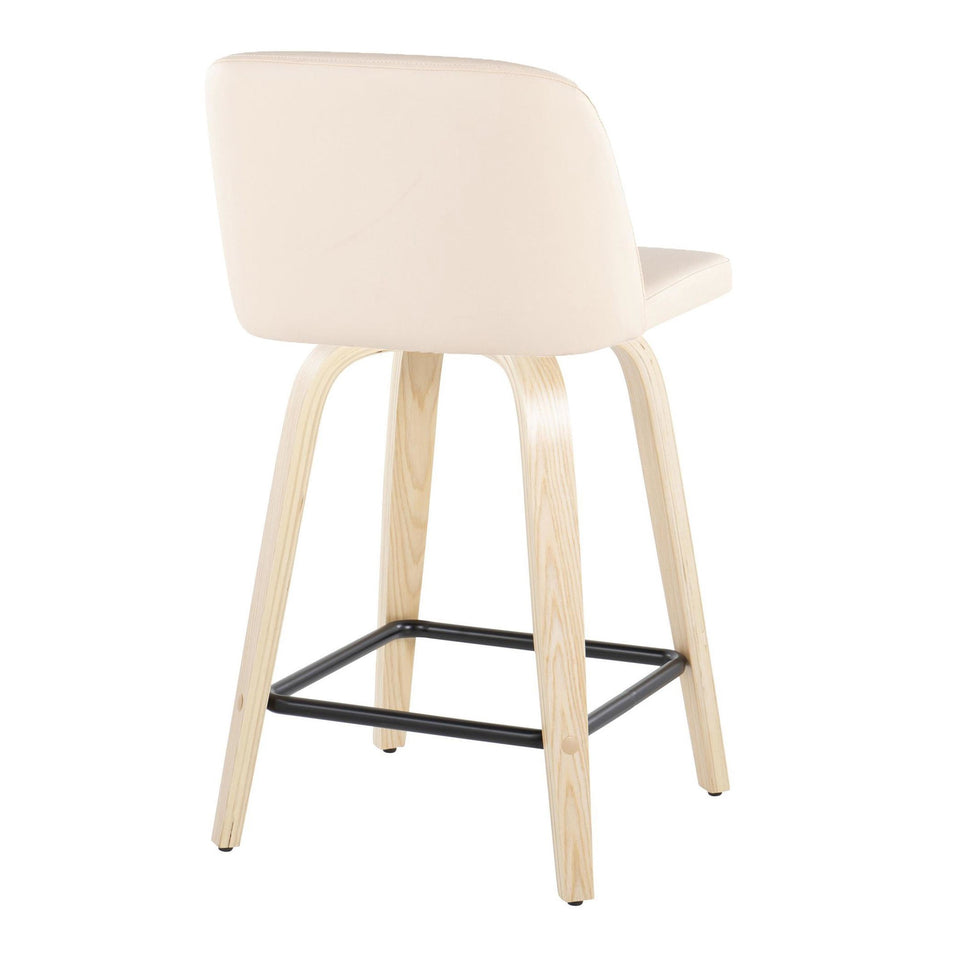 Toriano 24" Fixed-Height Counter Stool - Set of 2