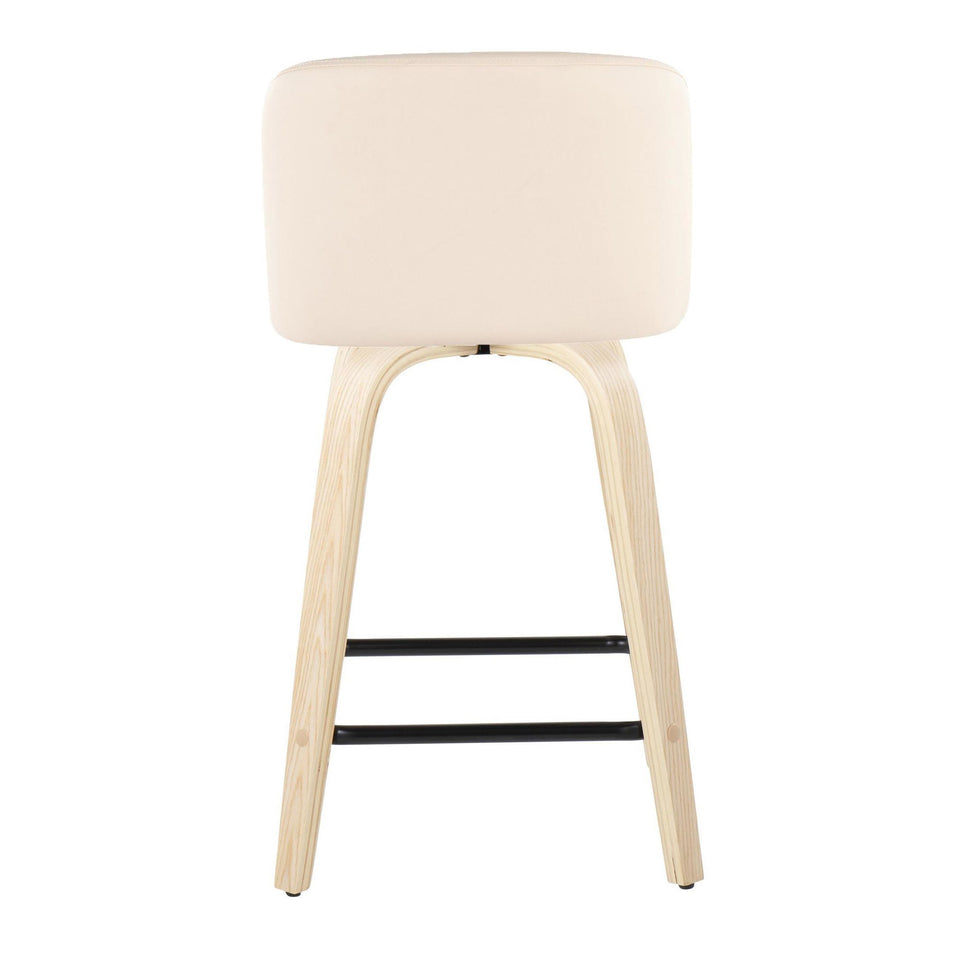 Toriano 24" Fixed-Height Counter Stool - Set of 2