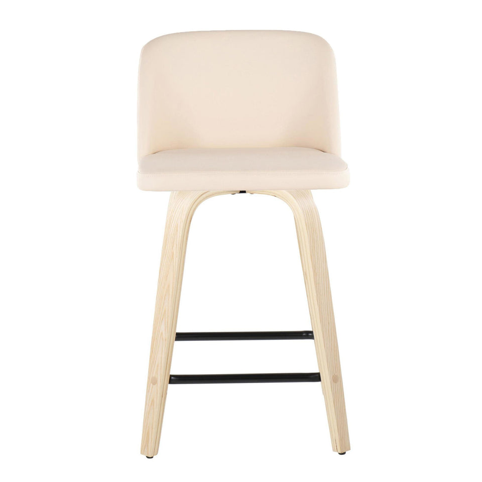 Toriano 24" Fixed-Height Counter Stool - Set of 2