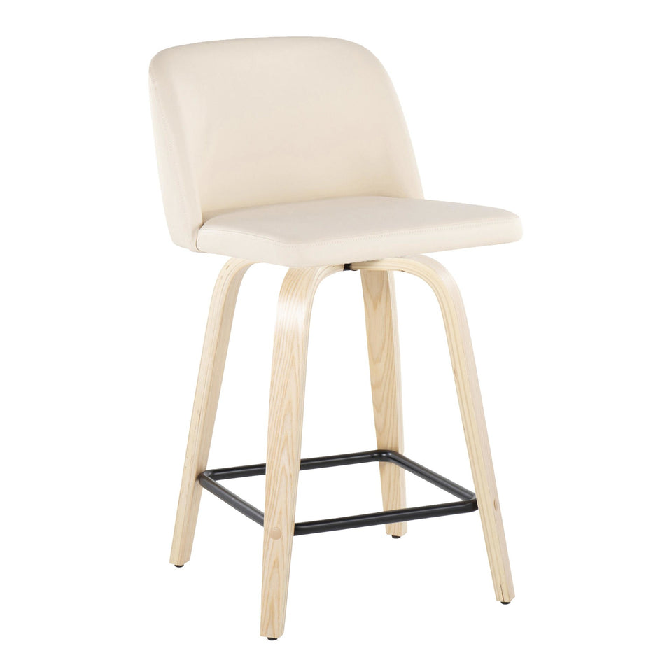 Toriano 24" Fixed-Height Counter Stool - Set of 2