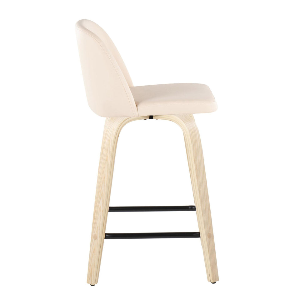 Toriano 24" Fixed-Height Counter Stool - Set of 2
