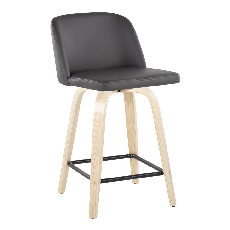 Toriano 24" Fixed-Height Counter Stool - Set of 2
