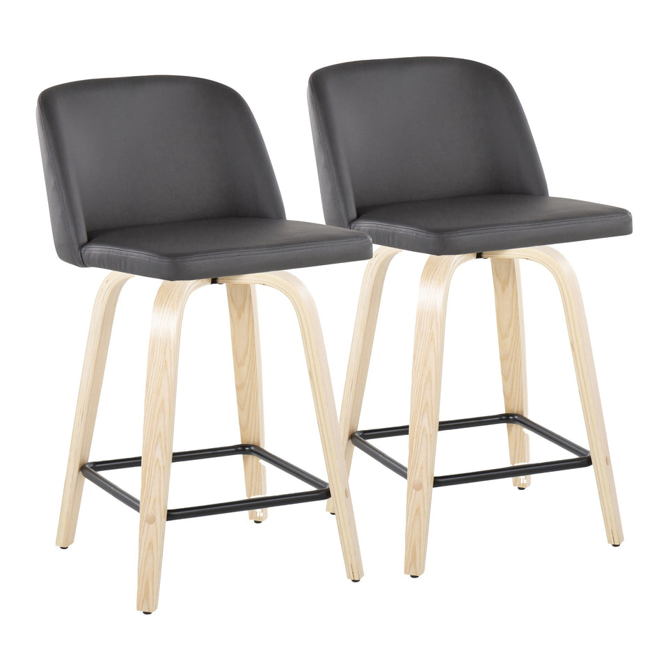 Toriano 24" Fixed-Height Counter Stool - Set of 2