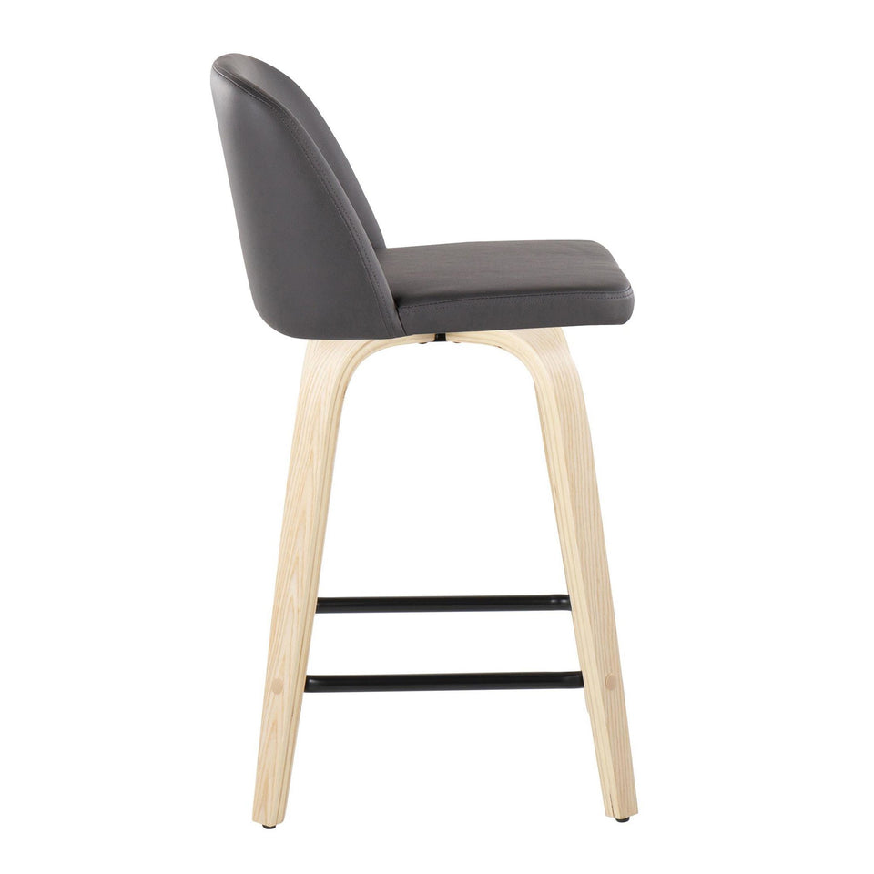 Toriano 24" Fixed-Height Counter Stool - Set of 2