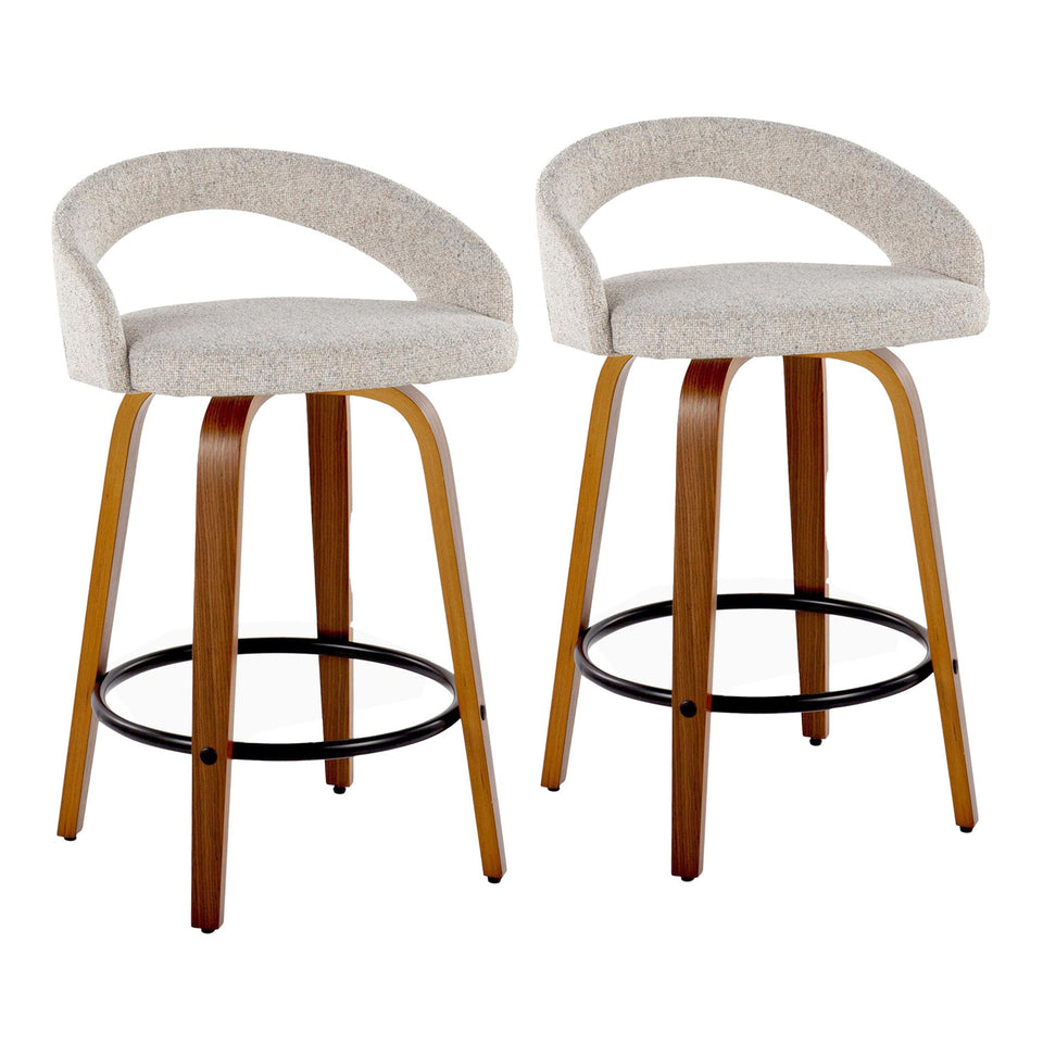 Grotto Upholstered 26" Fixed-Height Counter Stool - Set of 2