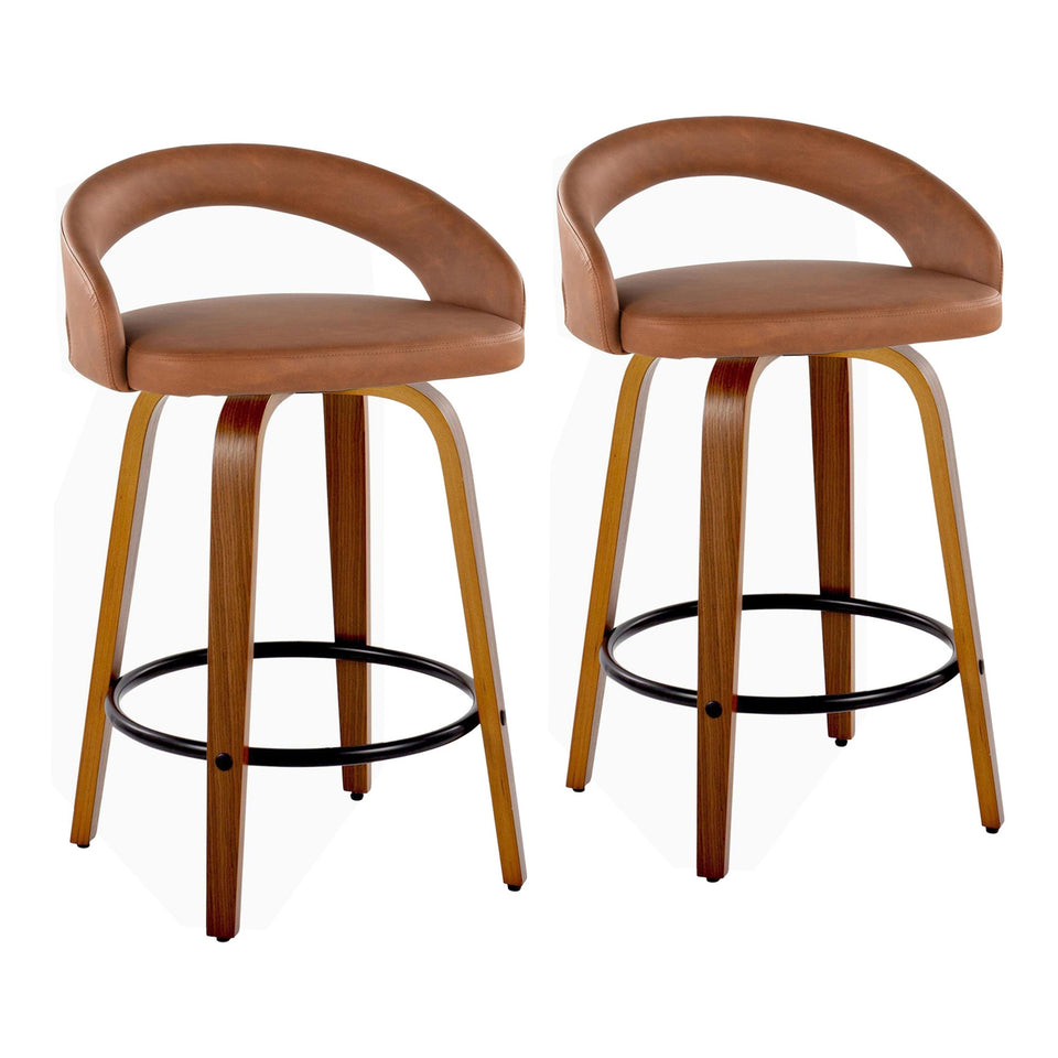 Grotto Upholstered 26" Fixed-Height Counter Stool - Set of 2