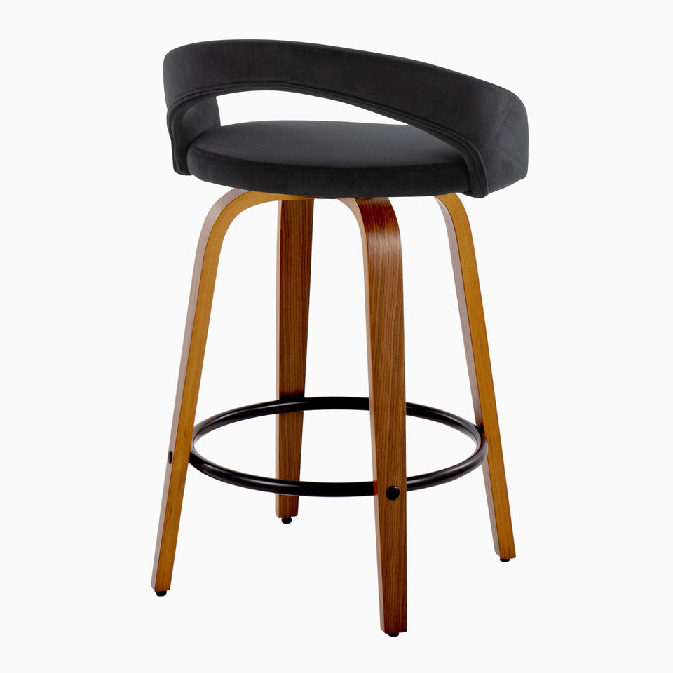 Grotto Upholstered 26" Fixed-Height Counter Stool - Set of 2