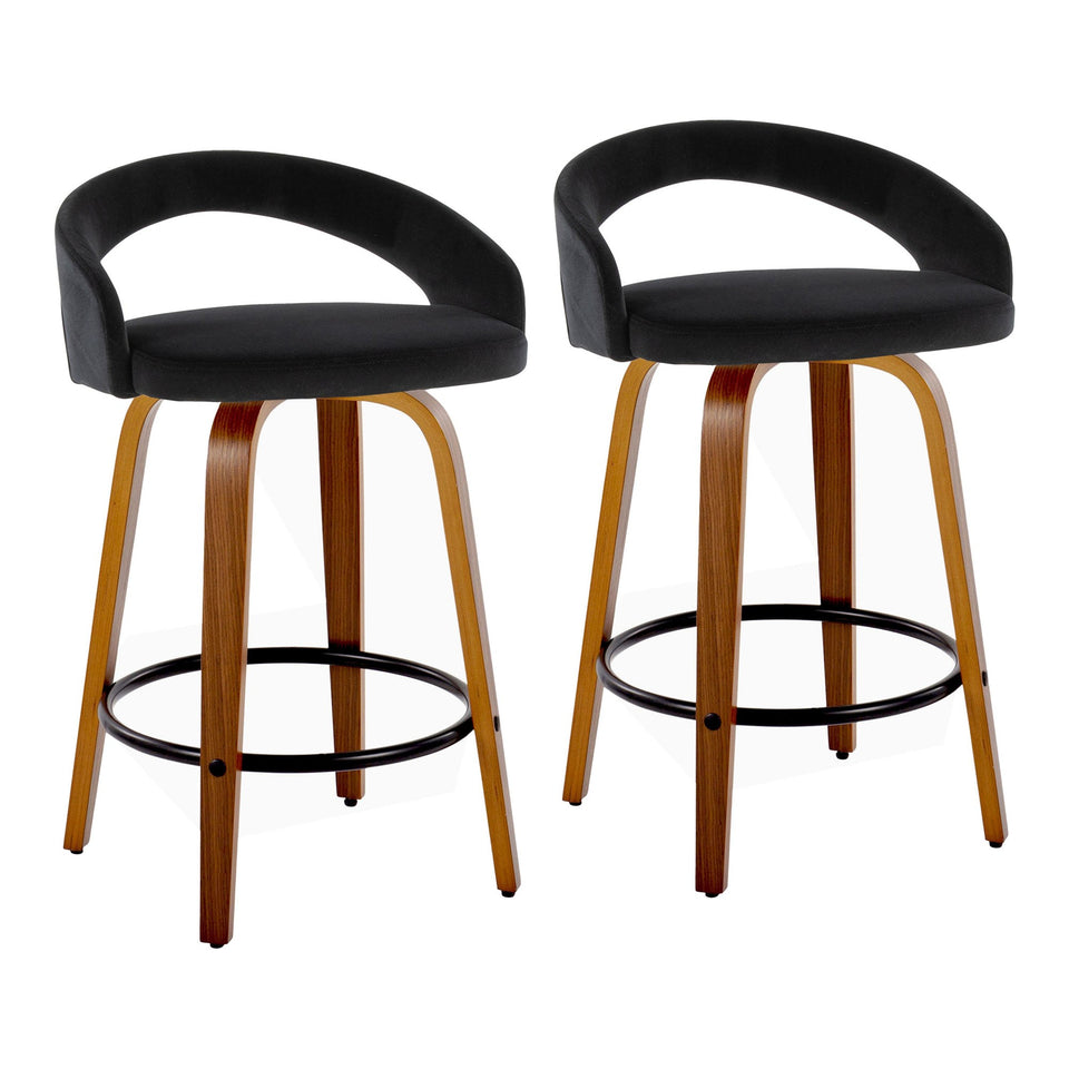 Grotto Upholstered 26" Fixed-Height Counter Stool - Set of 2