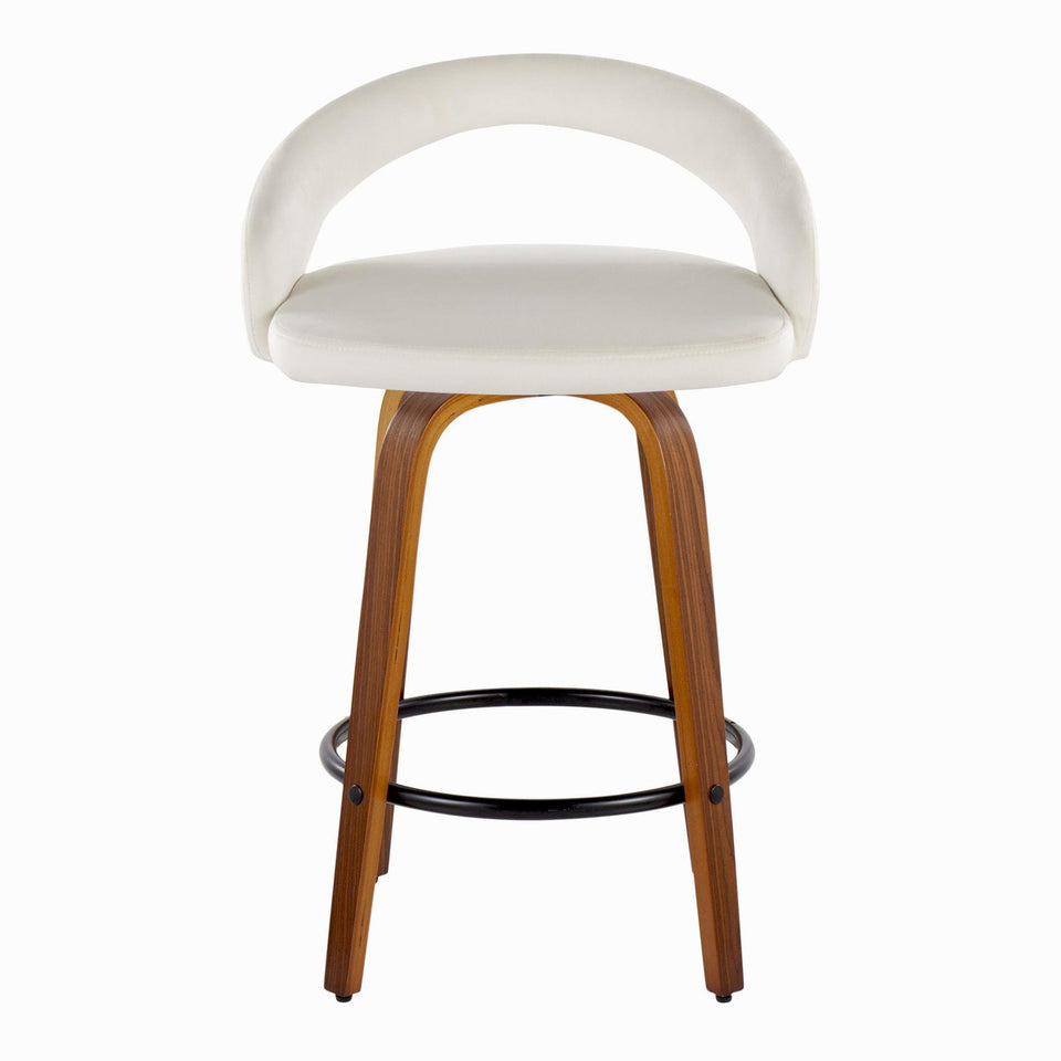Grotto Upholstered 26" Fixed-Height Counter Stool - Set of 2