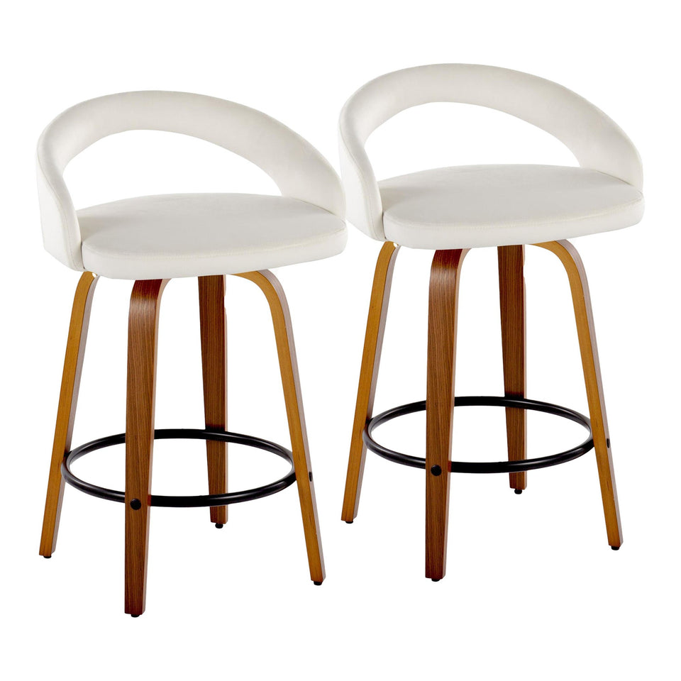Grotto Upholstered 26" Fixed-Height Counter Stool - Set of 2