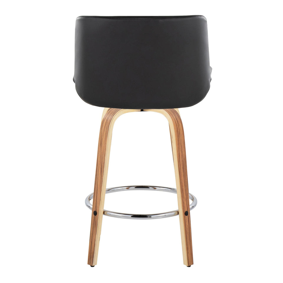Santi 25" Fixed-Height Counter Stool - Set of 2