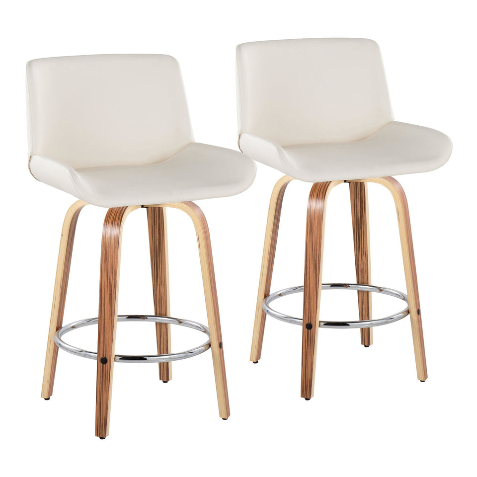 Santi 25" Fixed-Height Counter Stool - Set of 2