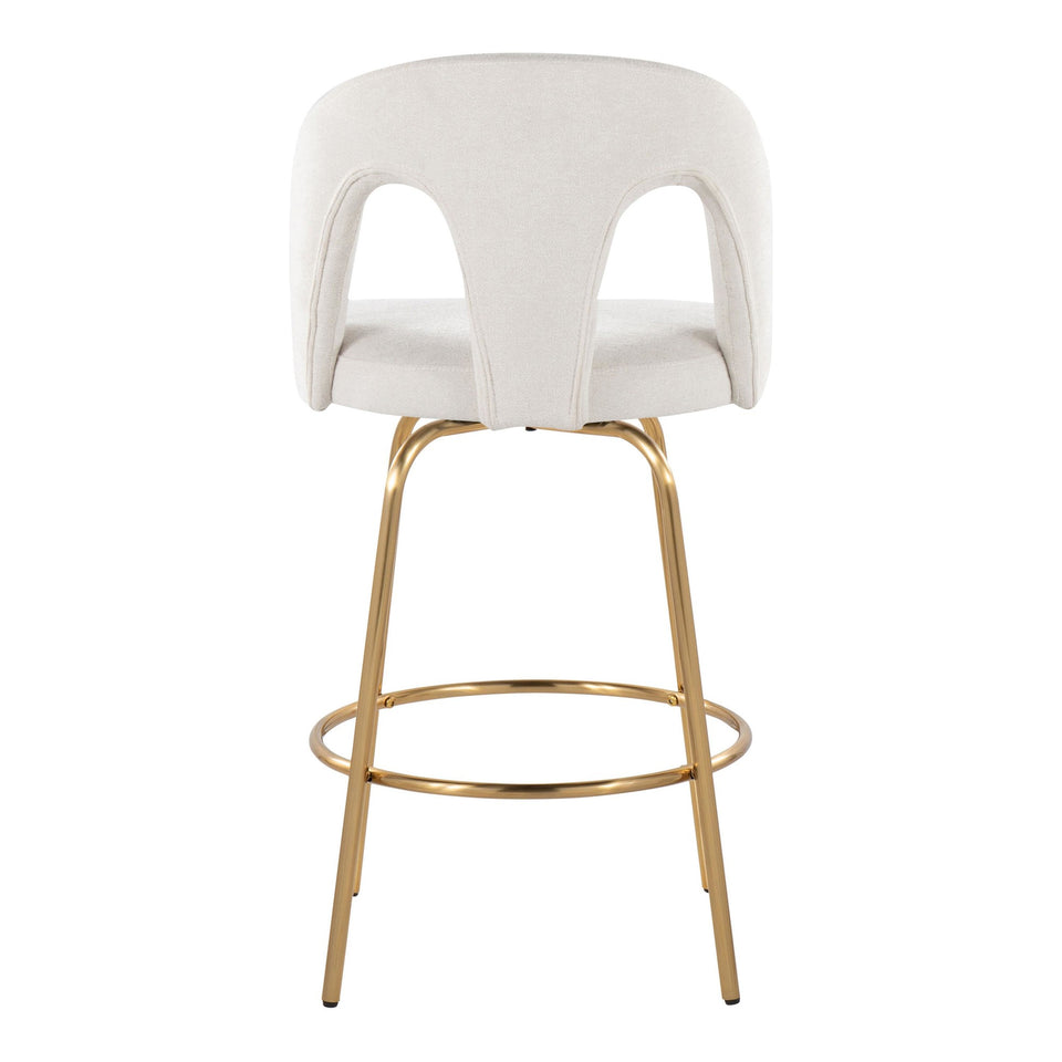 Ava Upholstered 26" Fixed-Height Counter Stool - Set of 2